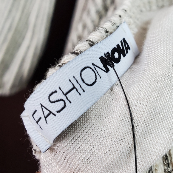 Fashion Nova Cream Ribbed Believe It Backless Mini Dress Size 1X NWT - Picture 8 of 11